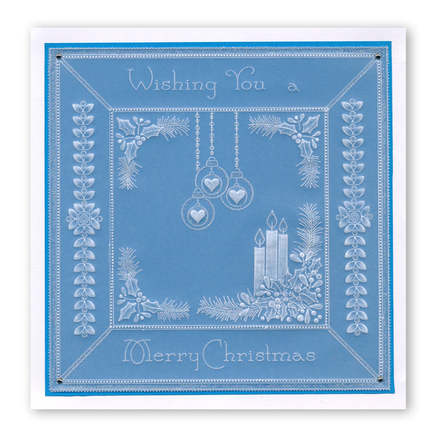 Tina's Christmas Corners 3 A4 Square Groovi Plate