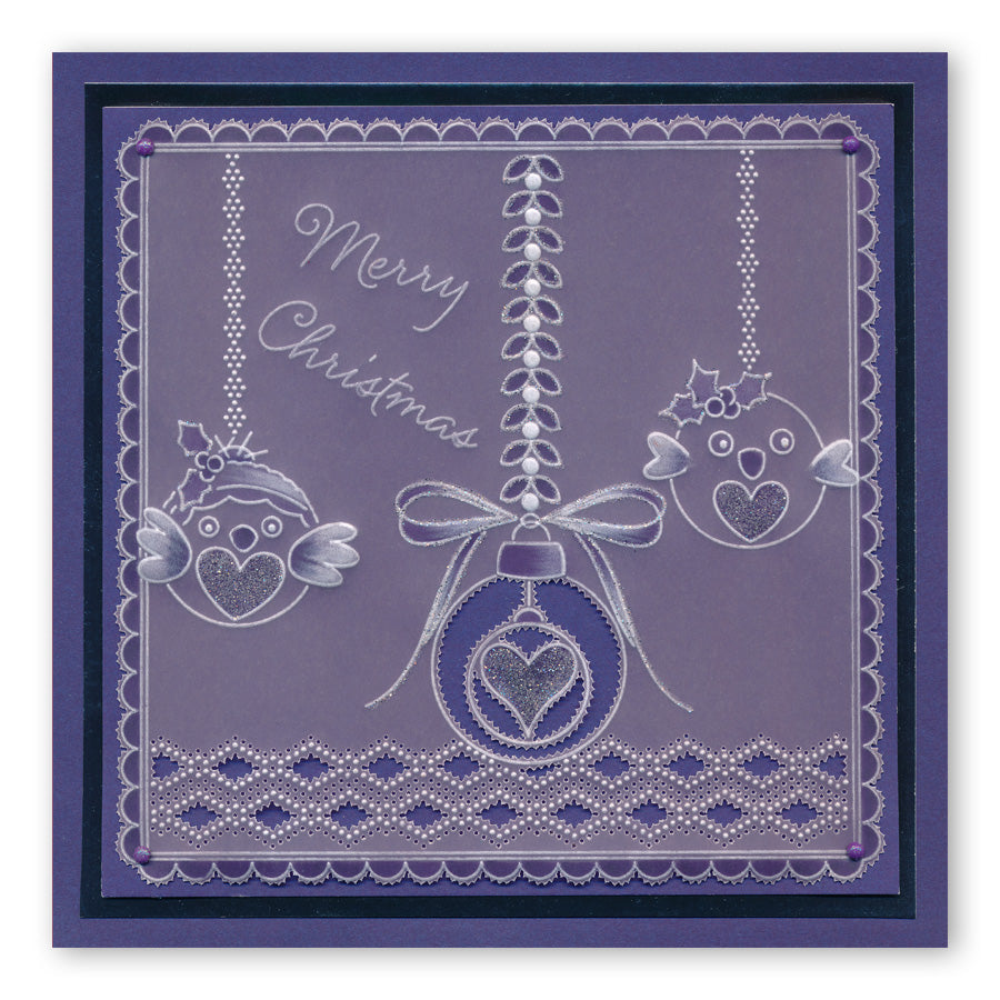 Tina's Christmas Corners 3 A4 Square Groovi Plate