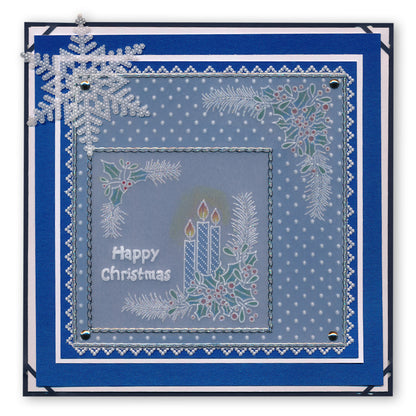 Tina's Christmas Corners 3 A4 Square Groovi Plate