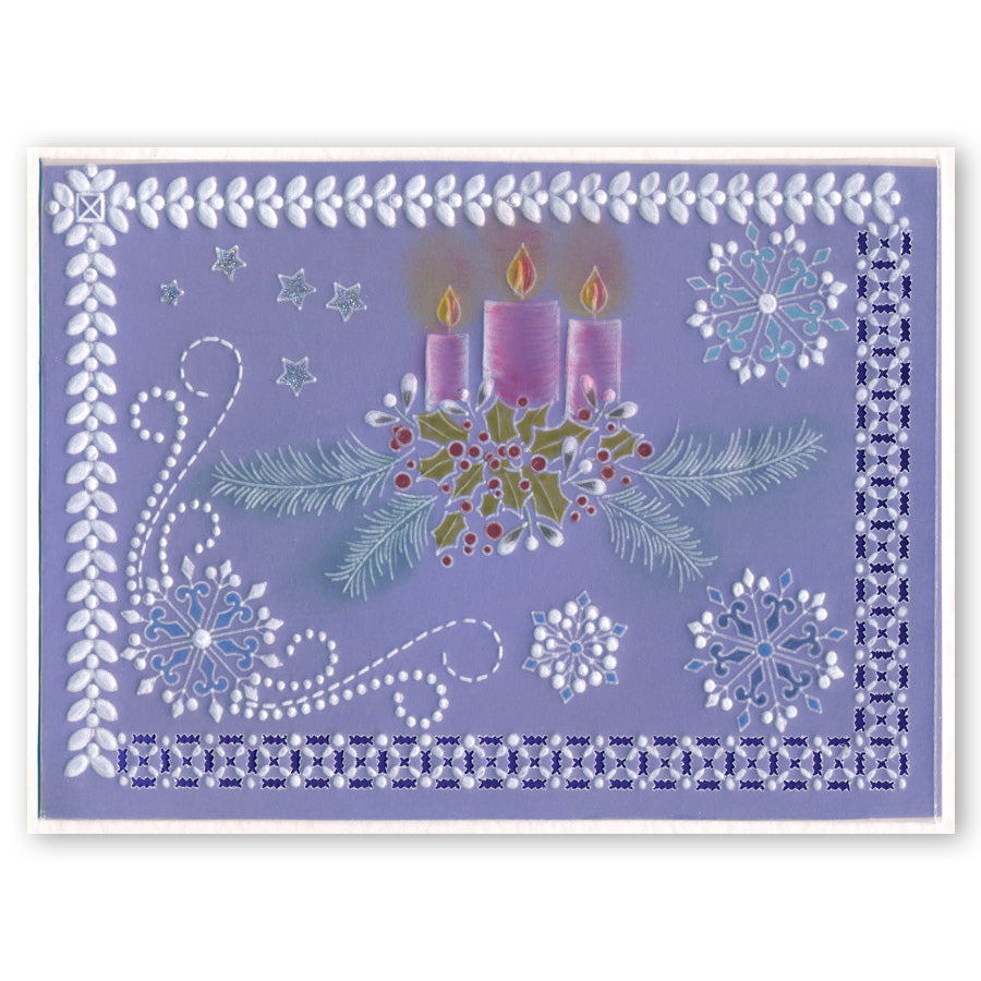 Tina's Christmas Corners 3 A4 Square Groovi Plate