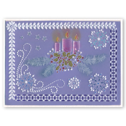 Tina's Christmas Corners 3 A4 Square Groovi Plate