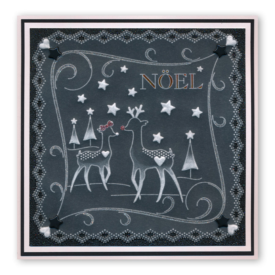 Tina's Christmas Corners 4 A4 Square Groovi Plate