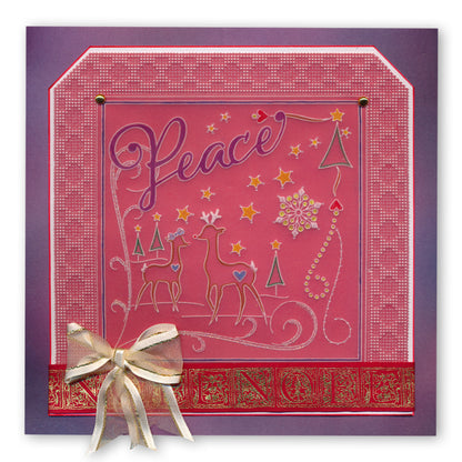 Tina's Christmas Corners 4 A4 Square Groovi Plate