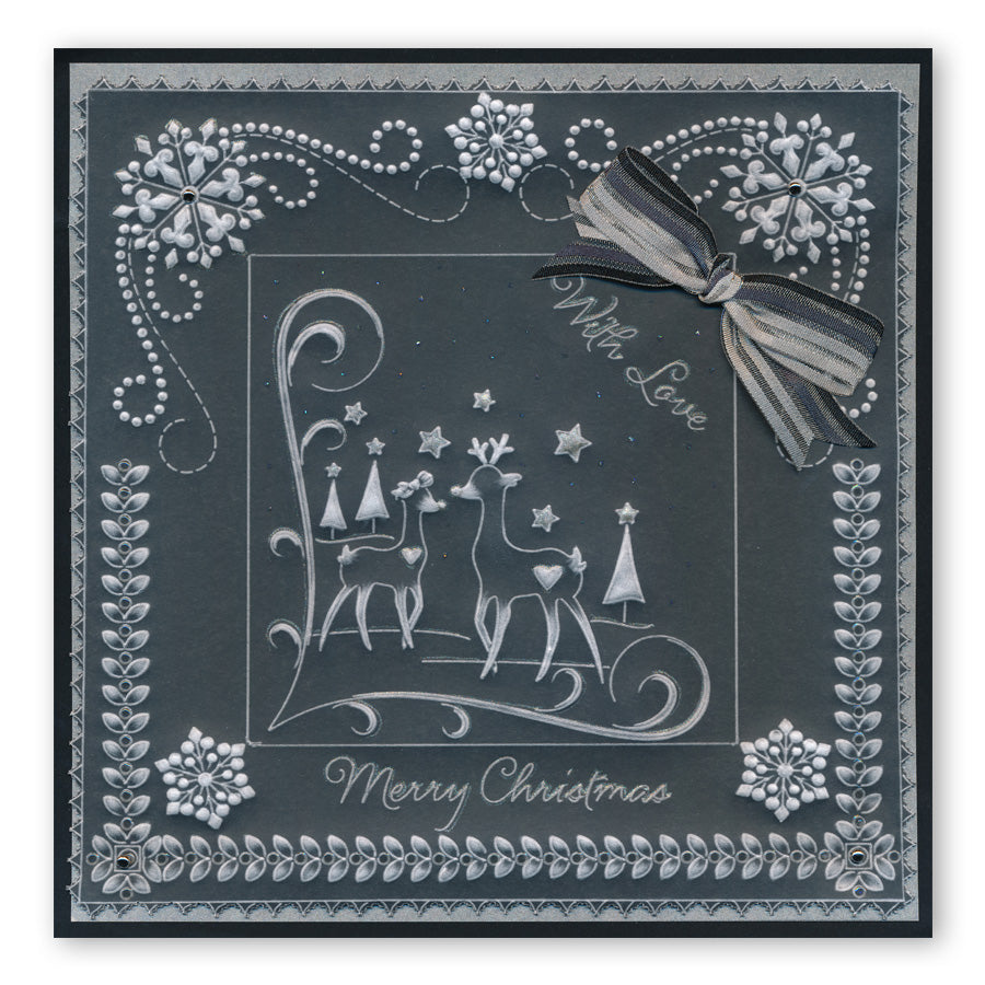 Tina's Christmas Corners 4 A4 Square Groovi Plate