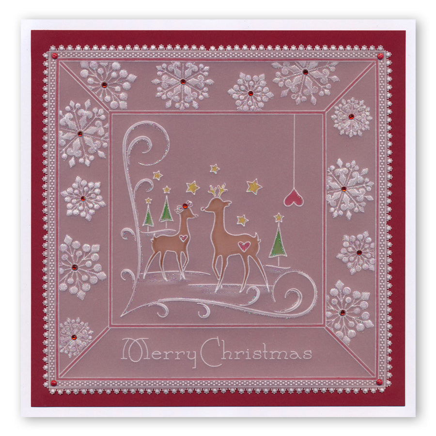 Tina's Christmas Corners 4 A4 Square Groovi Plate