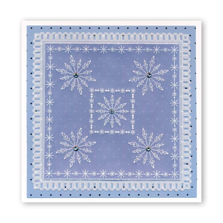 Tina's Snowflake Frame A5 Square Groovi Plate