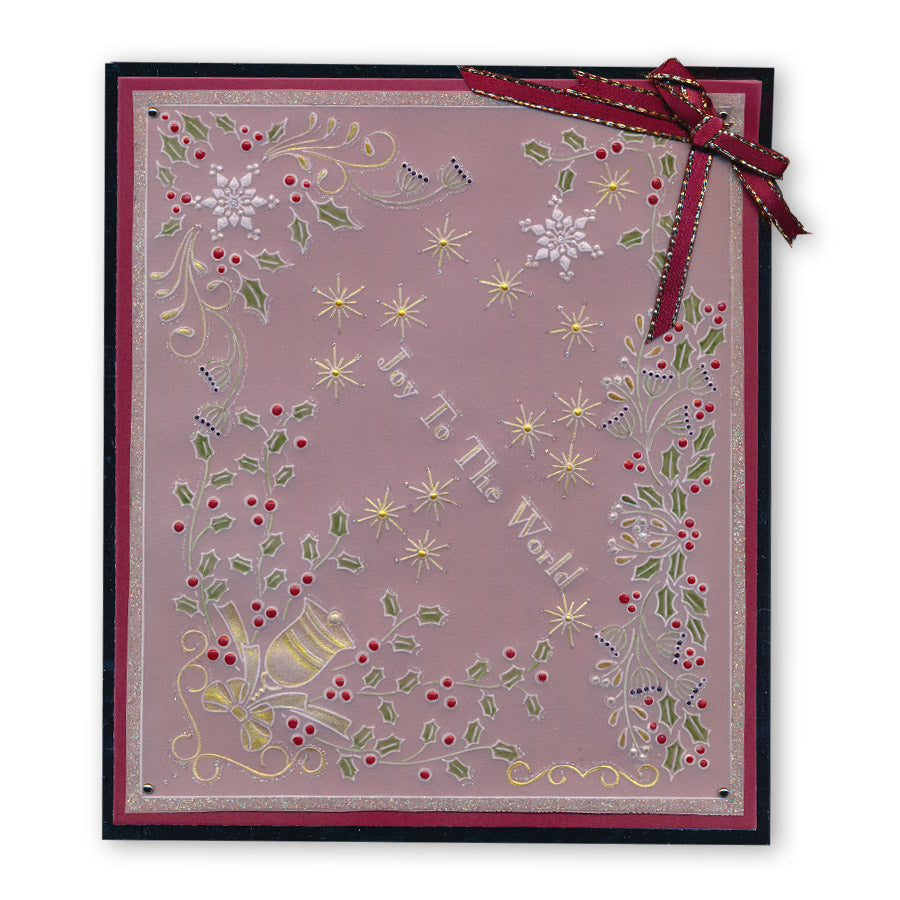 Tina's Christmas Corners 1 A4 Square Groovi Plate