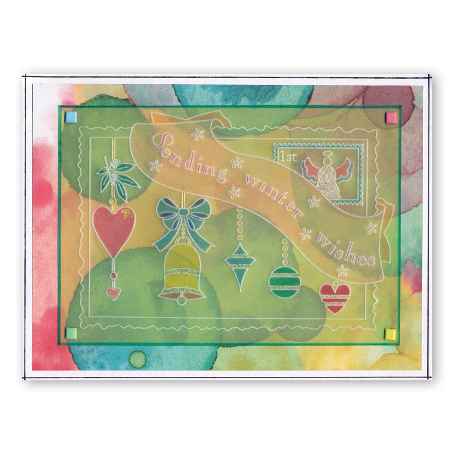 Tina's Christmas Corners 2 A4 Square Groovi Plate