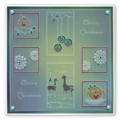 Tina's Christmas Corners 4 A4 Square Groovi Plate