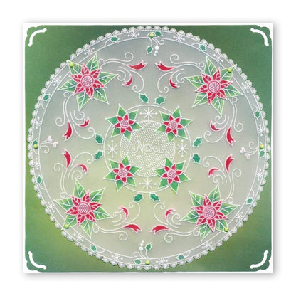 Tina's Poinsettia Frame A5 Square Groovi Plate