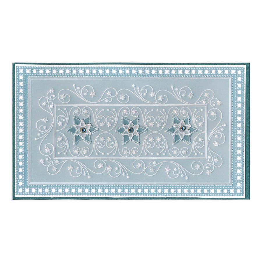 Tina's Poinsettia Frame A5 Square Groovi Plate