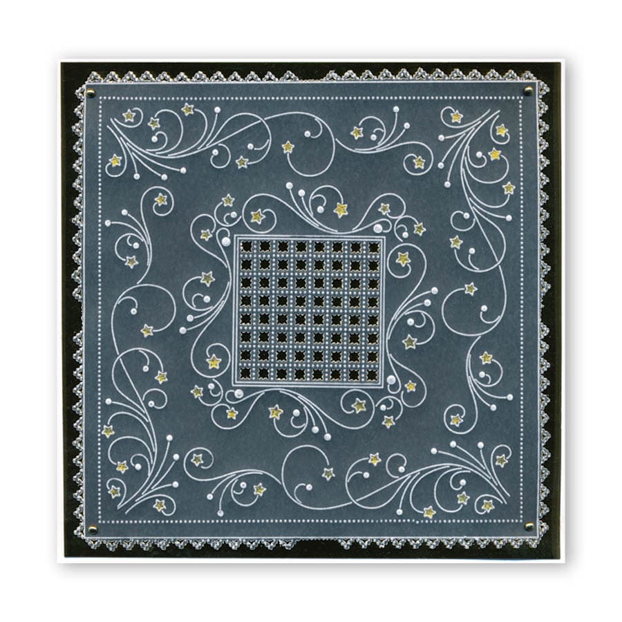Tina's Star Frame A5 Square Groovi Plate
