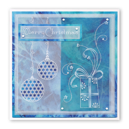 Tina's Christmas Presents & Holly A4 Square Groovi Plate