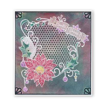 Tina's Christmas Presents & Holly A4 Square Groovi Plate