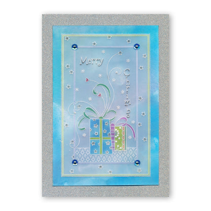 Tina's Christmas Presents & Holly A4 Square Groovi Plate