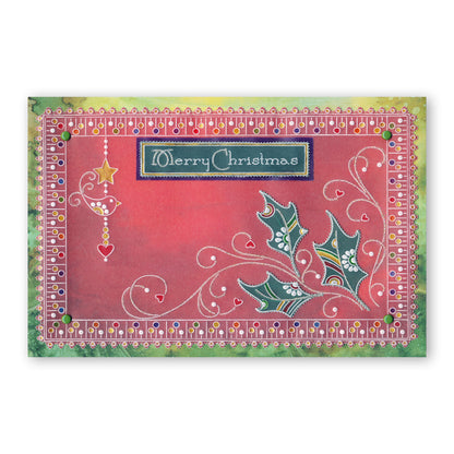 Tina's Christmas Presents & Holly A4 Square Groovi Plate