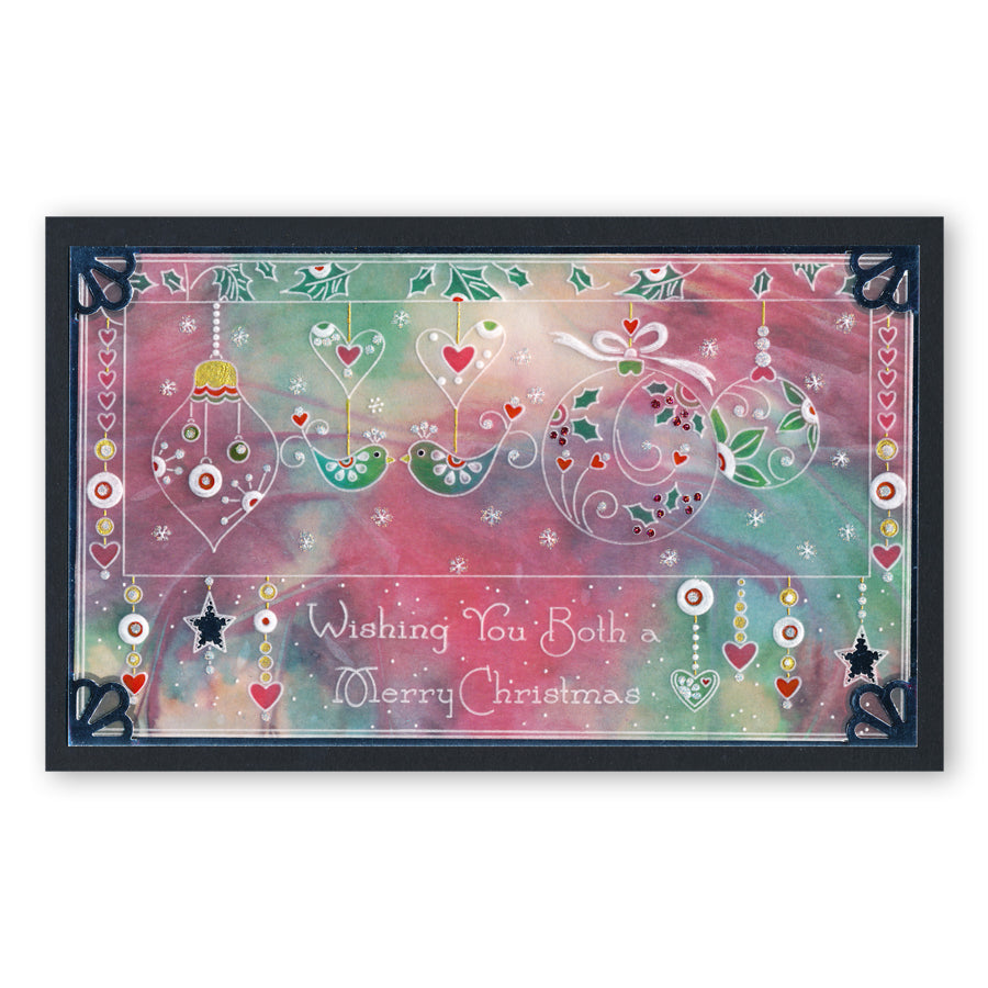 Tina's Christmas Snowman & Robins A4 Square Groovi Plate