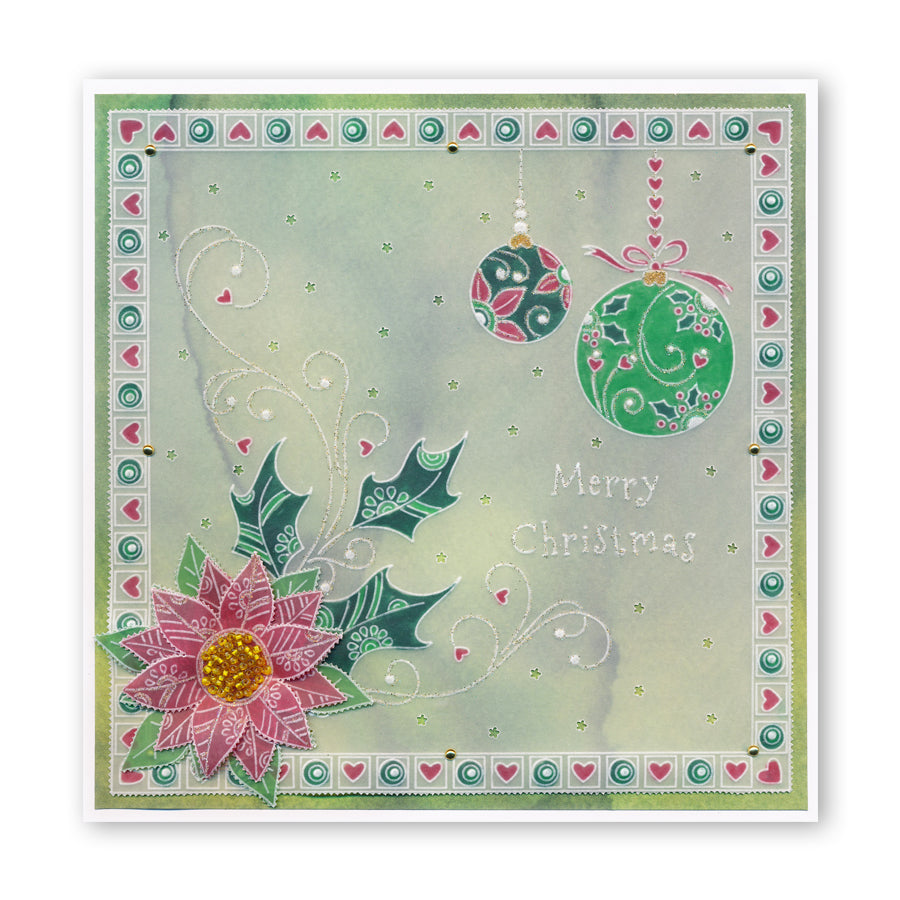 Tina's Christmas Snowman & Robins A4 Square Groovi Plate