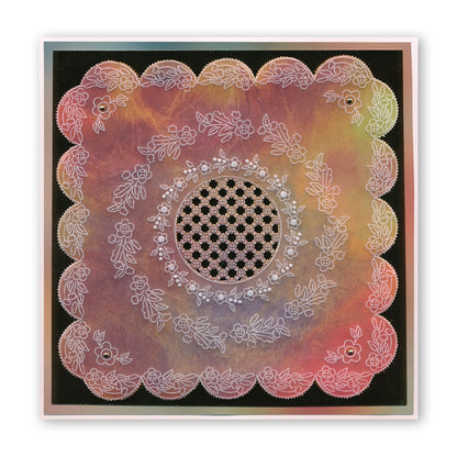 Tina's Floral Doodle Border Groovi Border Plate