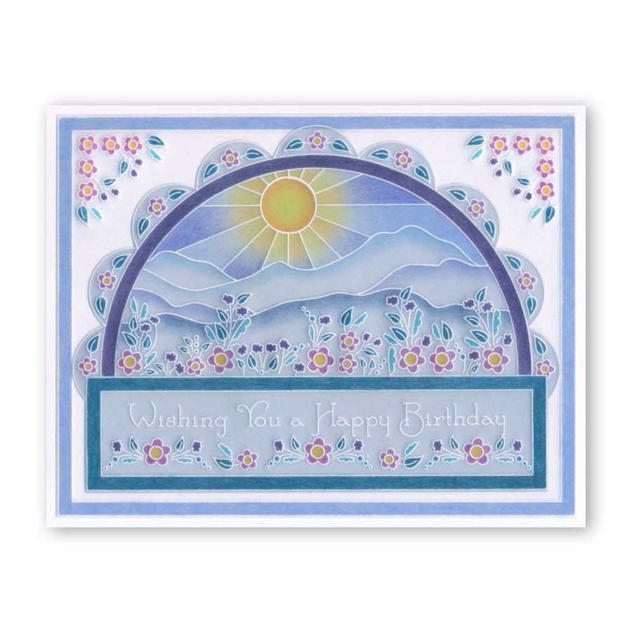 Tina's Floral Doodle Border Groovi Border Plate