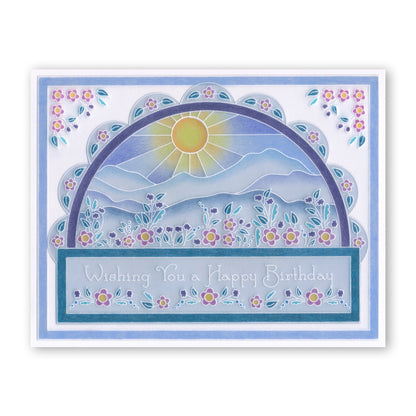 Tina's Floral Doodle Border Groovi Border Plate