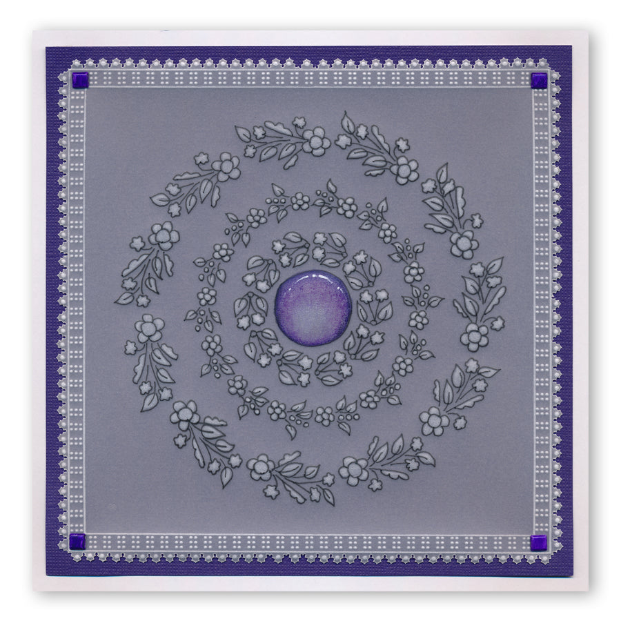 Tina's Floral Doodle Border Groovi Border Plate