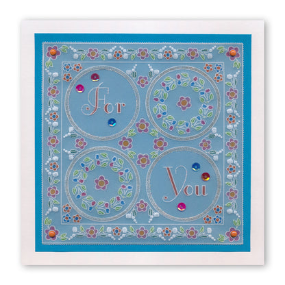 Tina's Floral Doodle Border Groovi Border Plate