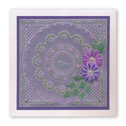 Tina's Floral Doodle Border Groovi Border Plate