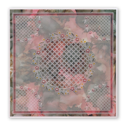 Tina's Floral Doodles A5 Square & Groovi Border Plate Set