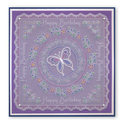 Tina's Floral Doodle Border Groovi Border Plate