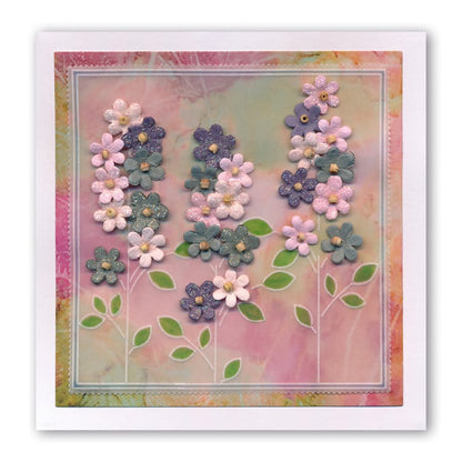 Tina's Floral Petites Collection A6 Square Groovi Baby Plates & Spacers Set