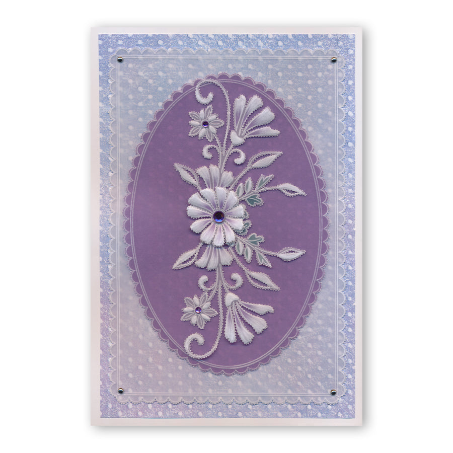Floral Swirls & Corners 1 A4 Square Groovi Plate by Tina Cox