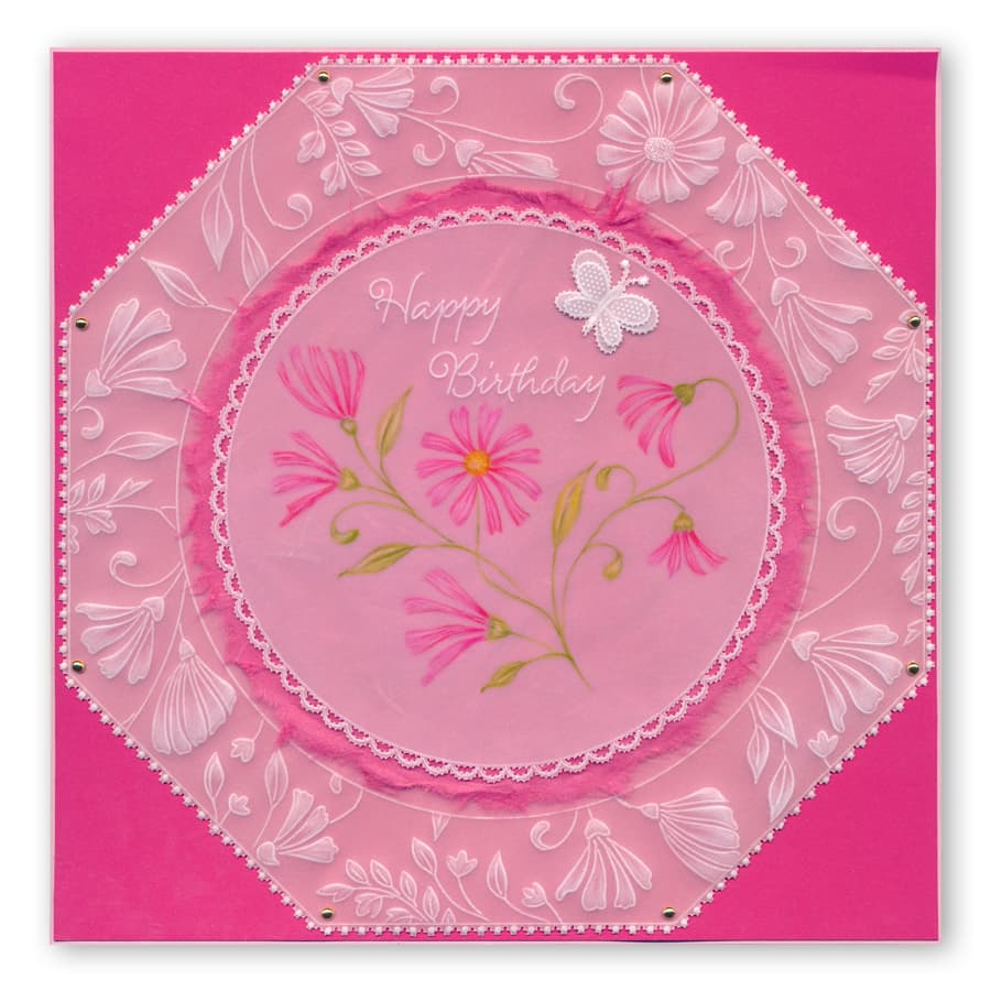 Floral Swirls & Corners A4 Square Groovi Collection by Tina Cox with ii Book