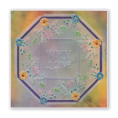 Floral Swirls & Corners A4 Square Groovi Collection by Tina Cox with ii Book