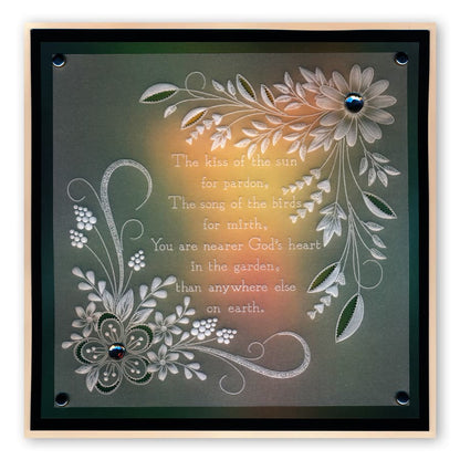 Tina's Floral Swirls & Corners 1 & 2 A4 Square Groovi Plate Set