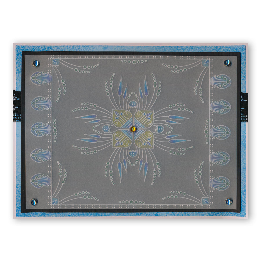 Tina's Henna Corners 1 A4 Square Groovi Plate