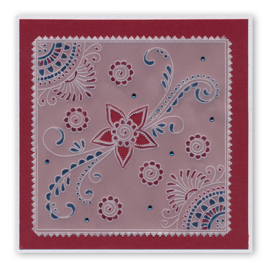 Tina's Henna Corners 2 A4 Square Groovi Plate