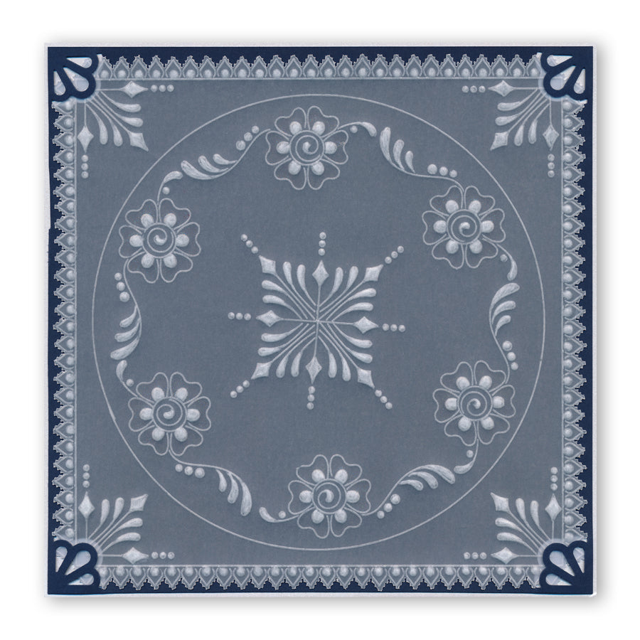 Tina's Henna Corners 2 A4 Square Groovi Plate