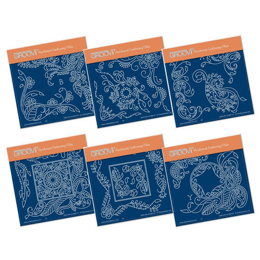 Tina's Henna Petites - Beauty Collection A6 Square Groovi Baby Plate Set