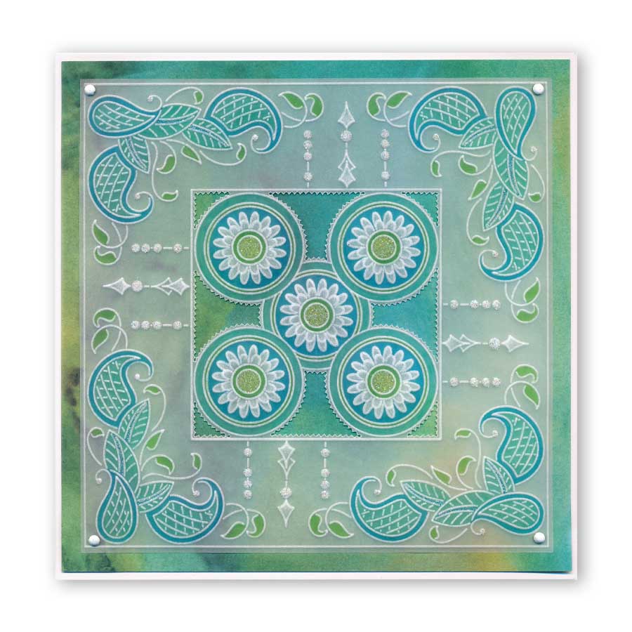 Tina's Henna Petites - E A6 Square Groovi Baby Plate