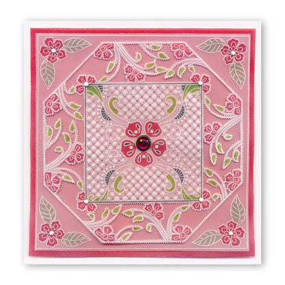 Tina's Henna Petites - E A6 Square Groovi Baby Plate