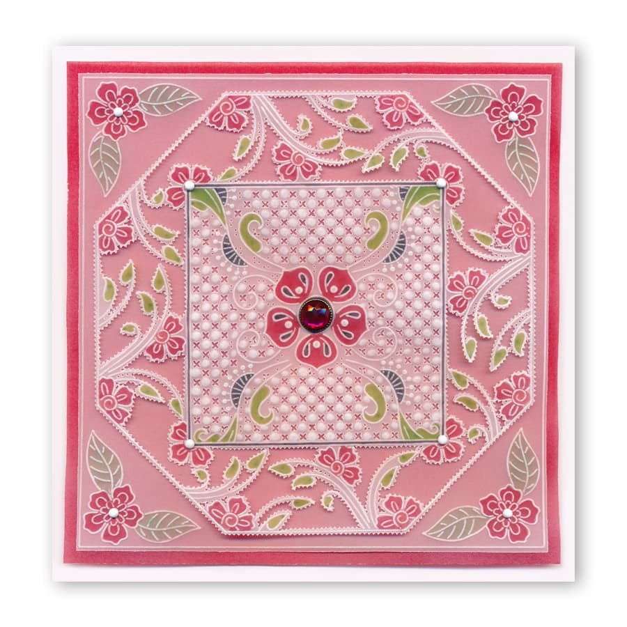 Tina's Henna Petites - T A6 Square Groovi Baby Plate