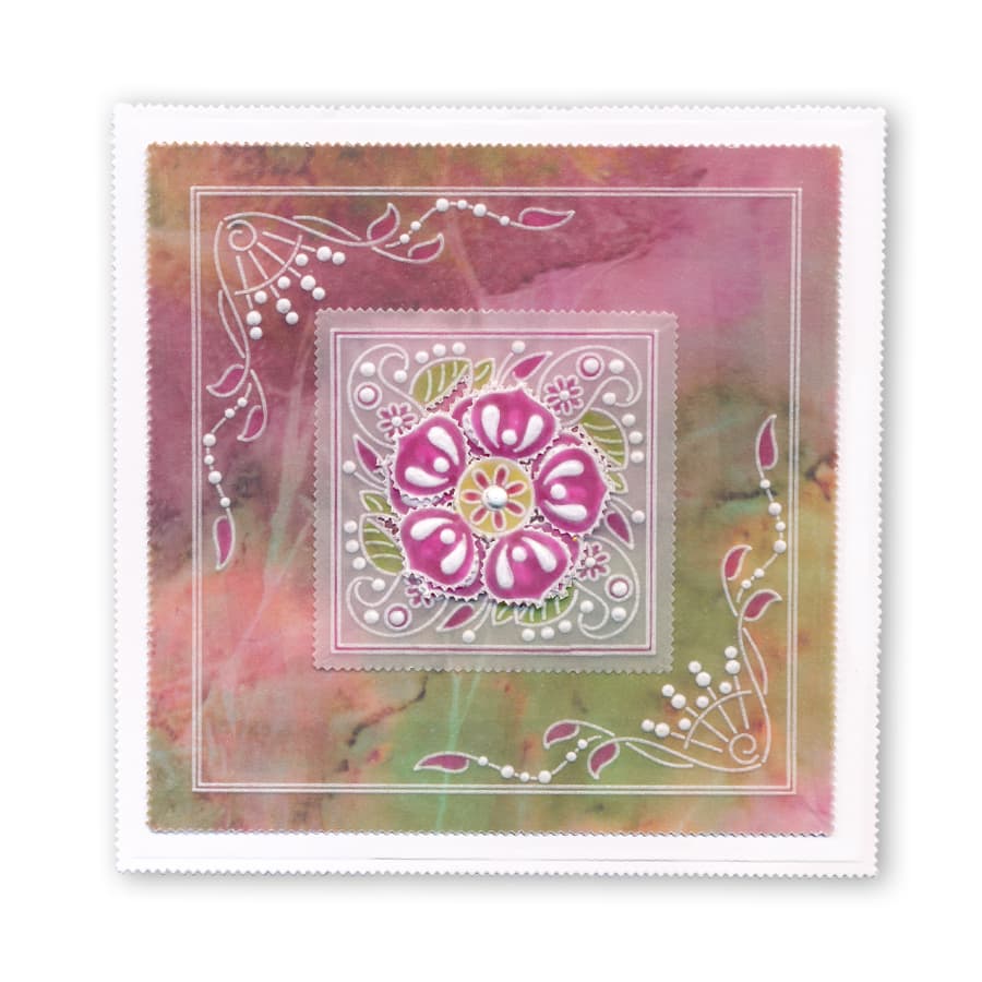 Tina's Henna Petites - E A6 Square Groovi Baby Plate