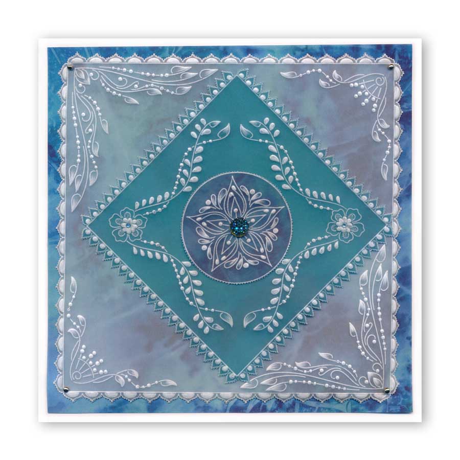 Tina's Henna Petites - T A6 Square Groovi Baby Plate