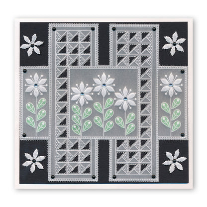 Tina's Geo Layering Rectangles A5 Square Groovi Plate