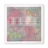 Tina's Floral Layering Rectangles A5 Square Groovi Plate