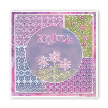 Tina's Geo Layering Rectangles A5 Square Groovi Plate