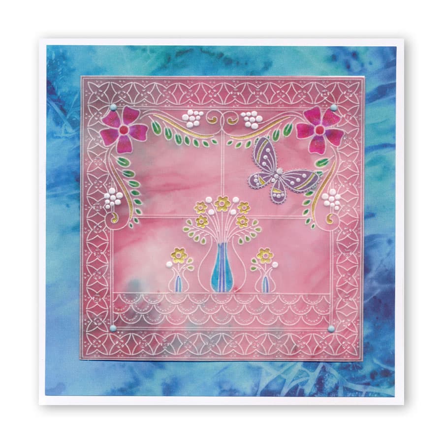 Tina's Geo Layering Rectangles A5 Square Groovi Plate