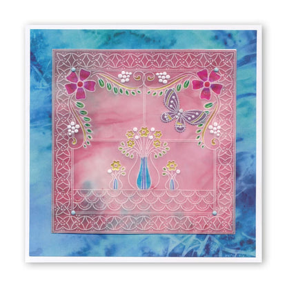 Tina's Geo Layering Rectangles A5 Square Groovi Plate