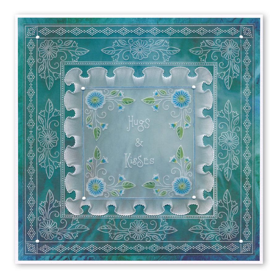 Tina's Floral Parchlets Collection A6 Square Groovi Plate Collection